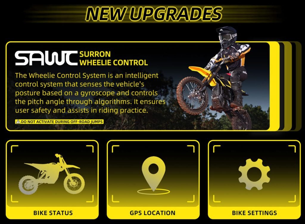 Hyper Bee SAWC wheelie control system
