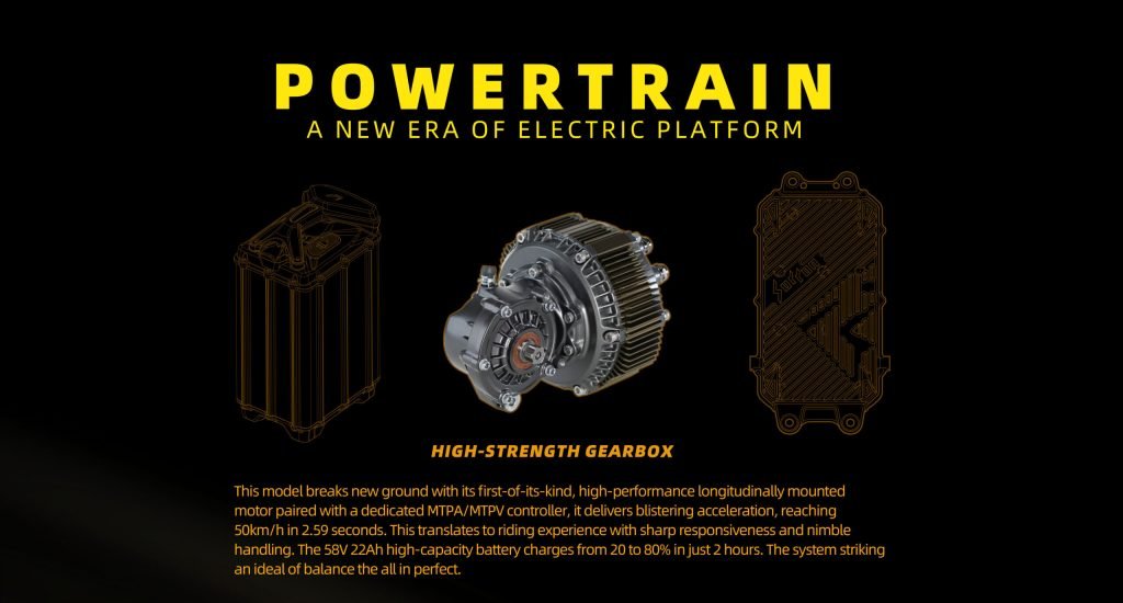 Sur-Ron Hyper Bee 8kW motor and powertrain