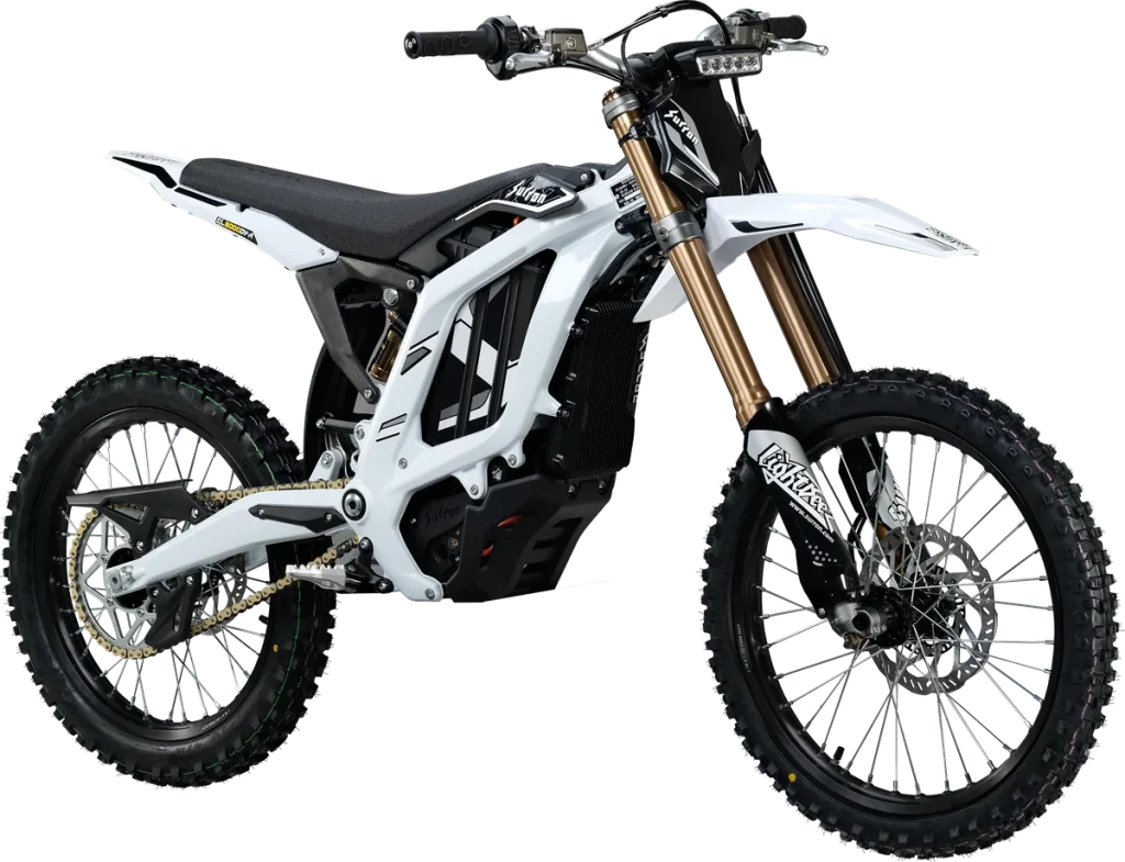 Sur-Ron Light Bee 2 X in Glacier White, side view